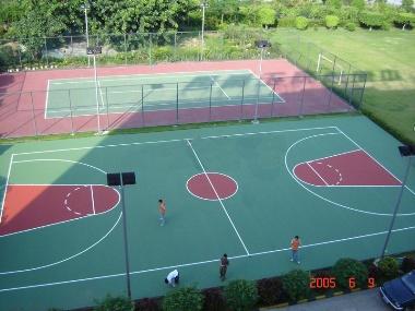 深圳标准篮球架供货网球场图片设计批发