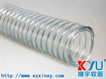 PVC透明钢丝增强软管钢丝管厂家批发