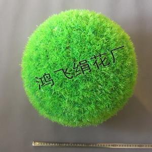 供应任丘市鸿飞绢花厂生产：仿真四头草草球，仿真草球，装饰草球