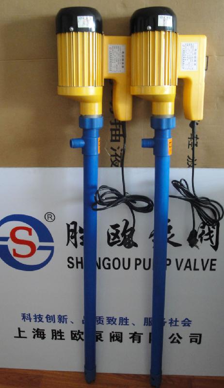 供应上海胜欧牌SB-9工程塑料化工桶泵，塑料插桶泵