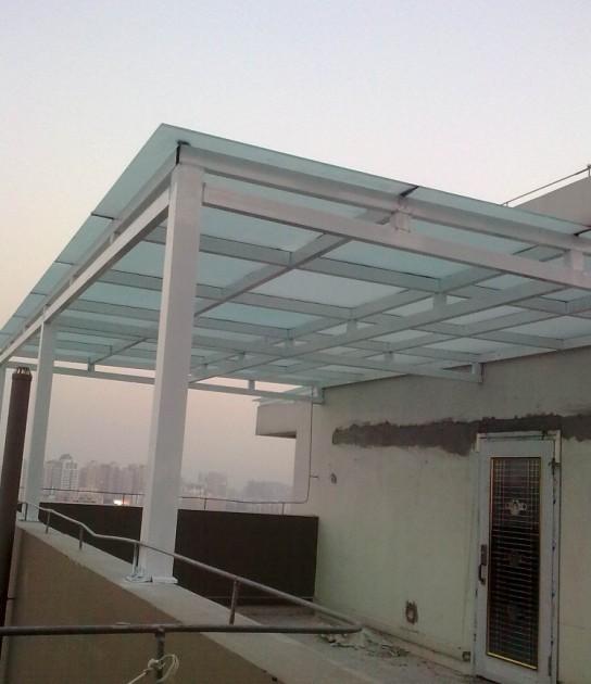 供应广州耐力板雨棚玻璃雨棚钢结构