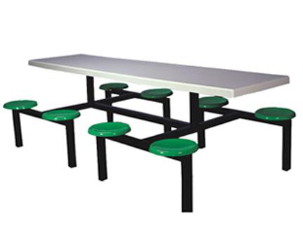 供应珠海食堂餐桌八人圆凳餐桌免费测量安装送货