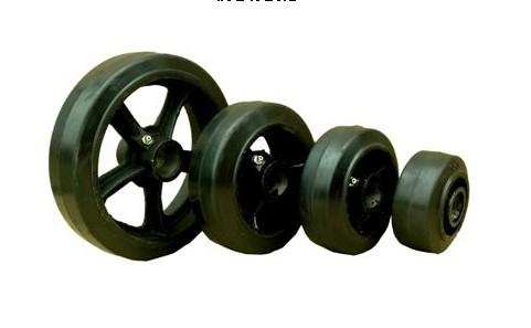 橡胶脚轮万向轮8寸橡胶铸铁轮批发
