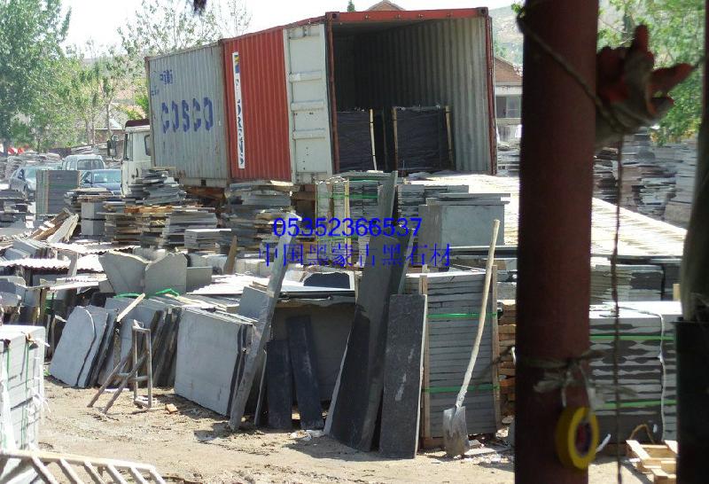 供应黑大理石出口 中国黑 蒙古黑石材 工程板价格