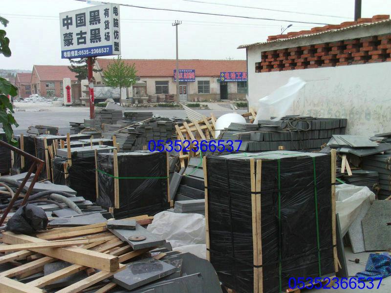 供应中国黑工程板材 蒙古黑工程板加工 中国黑石材图片