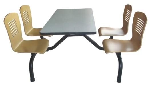 供应连体快餐桌椅图片A21，快餐桌椅，曲木餐桌椅，连体快餐桌椅