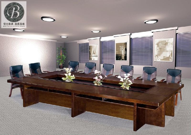 供应广州实木会议桌B25，定做实木会议桌，会议桌厂家生产销售订购
