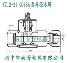 江苏扬中钢制Q91SA型异径球阀生产商