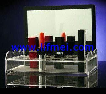 供应深圳亚克力化妆品展示架 龙华有机玻璃口红展示架生产供应
