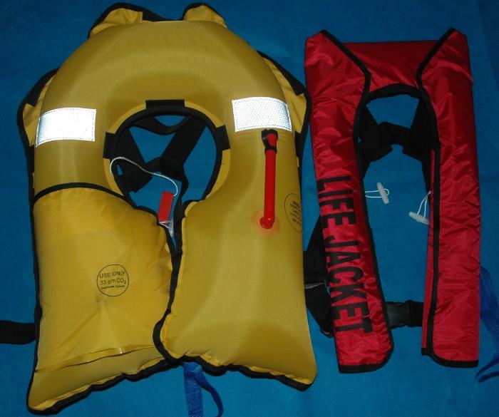 供应气胀救生衣自动充气救生衣  TPU手自一体充气救生衣