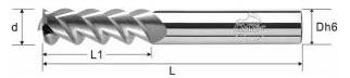 高螺旋铝用型平头钨钢铣刀（3刃）高螺旋铝用型平头钨钢铣刀3刃