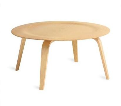 伊姆斯圆形咖啡桌,原木夹板茶几,Eames Plywood Co图片