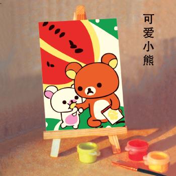 供应贵州蒙娜丽莎数字油画迷你系列【可爱小熊】【可爱Q妹】