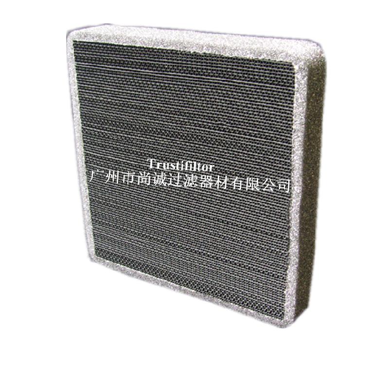 供应广州空气净化器铝蜂窝臭氧过滤网图片