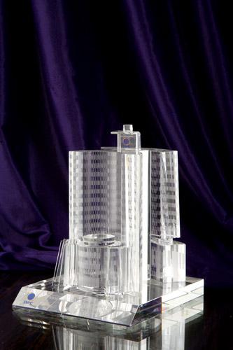 专业定做水晶楼模，大楼建筑水晶模型，