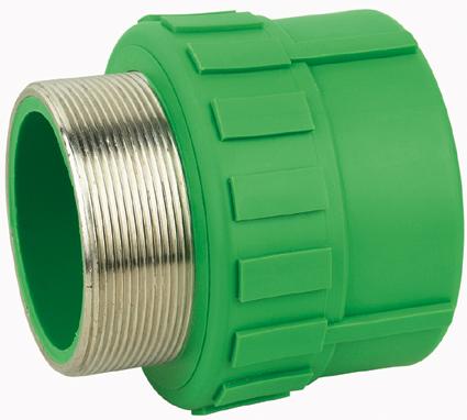 亿家通牌PPR绿色管件 外丝直接 外丝管套 外丝套筒 PPR管件