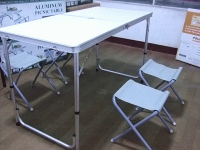 供应铝合金分体折叠桌椅