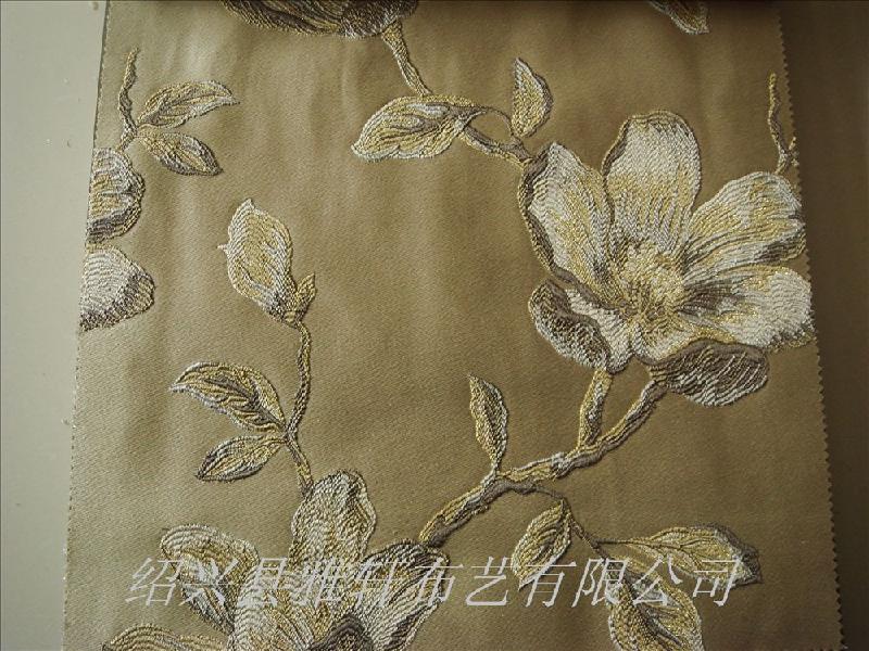 中式古典家装窗帘面料加厚窗帘仿麻窗帘高精密色织提花布
