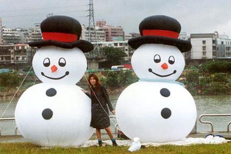 充气卡通模型雪人充气卡通 卡通气模定制 充气拱门批发北京气模厂家