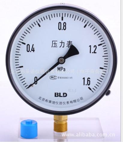 供应北京布莱迪Y100普通压力表1MPA现货大量不起腐蚀作用的液体