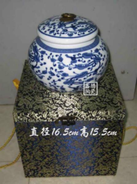 陶瓷茶叶罐-青花瓷密封罐批发