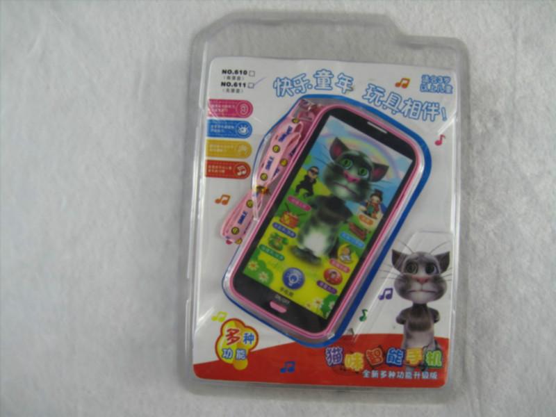 智能触摸屏玩具手机 汤姆猫咪多功能早教录音手机玩具工厂批发