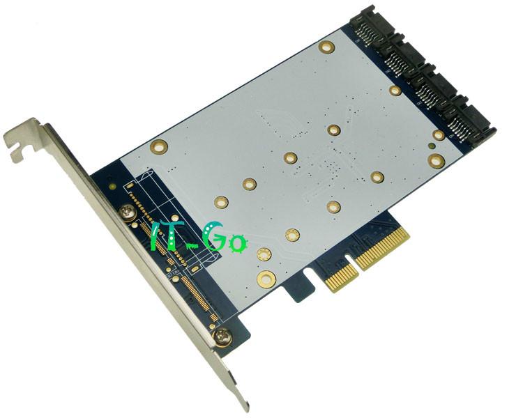供应4口SATAIII扩展卡 PCIe转4口SATA3.0扩展卡