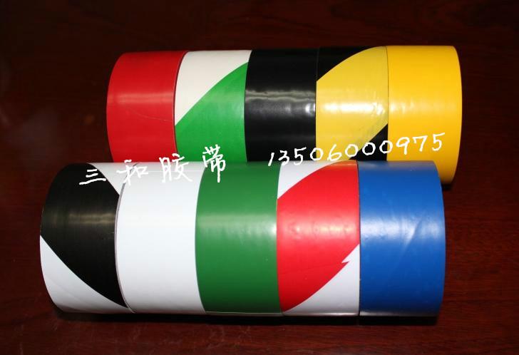 供应PVC绿白警示胶带斑马胶带地板胶标识贴地划线胶带