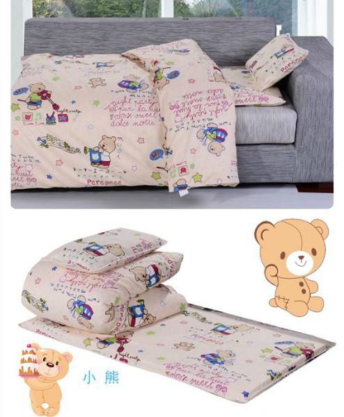 供应宁夏幼儿园儿童床上用品三件套/儿童全棉卡通三件套床上用品厂家