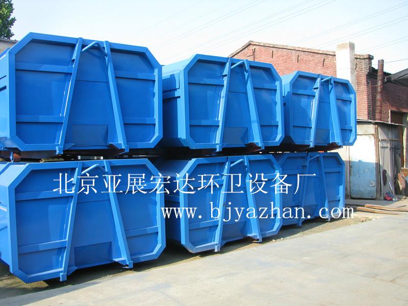 2T镀锌板垃圾箱  北京石景山供应来料加工环保设备长阳物流 2T环保垃圾箱