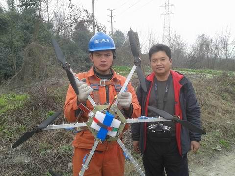 重庆六旋翼无人机价格，电力拉线无人机，多旋翼电力架线无人机