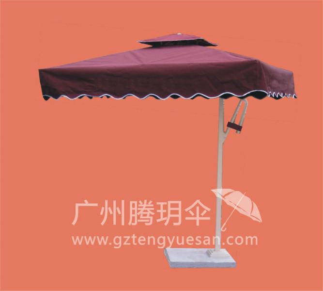 供应广州伞厂加工单边太阳伞及印刷广告LOGO