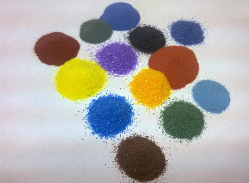 供应染色彩砂鱼缸石 天然彩砂、染色彩砂、烧结彩砂图片