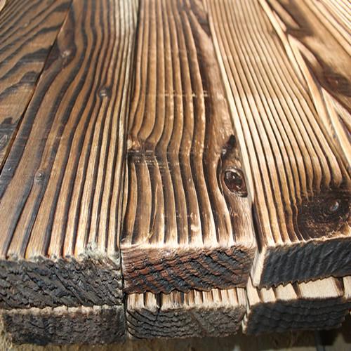 炭化木拉丝木加工炭化木板材批发