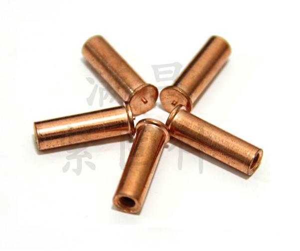 供应M6-15镀红铜种焊螺丝，河南焊接螺钉生产厂家，石家庄焊接螺钉