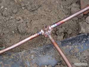 铜缆与垂直接地棒焊接铜覆钢接地绞线 铜包钢接地棒/极 放热焊接