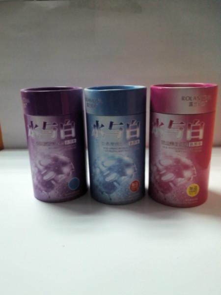 供应广州面膜纸罐厂，牛卡材质纸罐，四色印刷过光胶纸罐纸筒图片