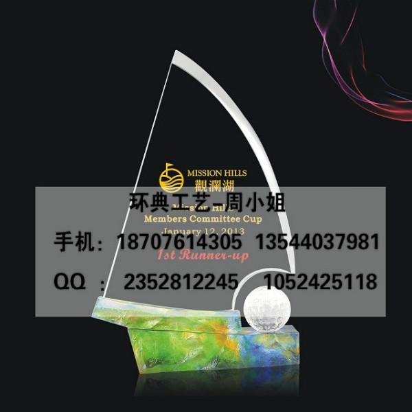 供应深圳高尔夫球奖杯，冠亚军奖杯定做图片