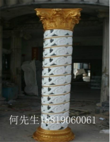 供应茂名玻璃钢罗马柱雕塑/酒店装饰造型柱/定做装饰龙柱批发