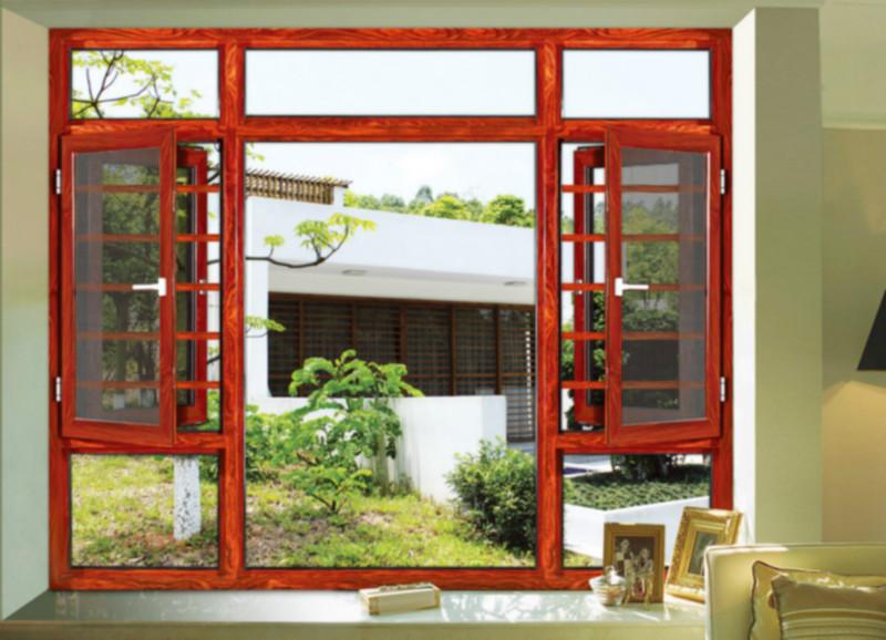 供应广东复合一体铝合金门窗，防盗防蚊虫门窗
