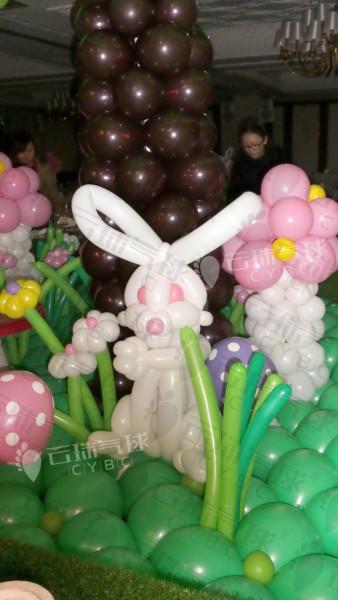 气球小造型/气球兔子/气球造型展示批发