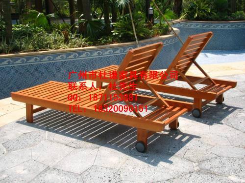 三亚沙滩木制躺椅供应菠萝格木制作批发