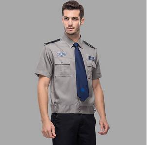 安庆市保安服厂家订购生产定做保安服夏装短袖套装 夏季保安制服短袖衬衫