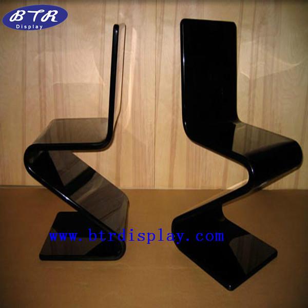 供应亚克力黑色椅子 有机玻璃时尚座椅 压克力休闲椅子