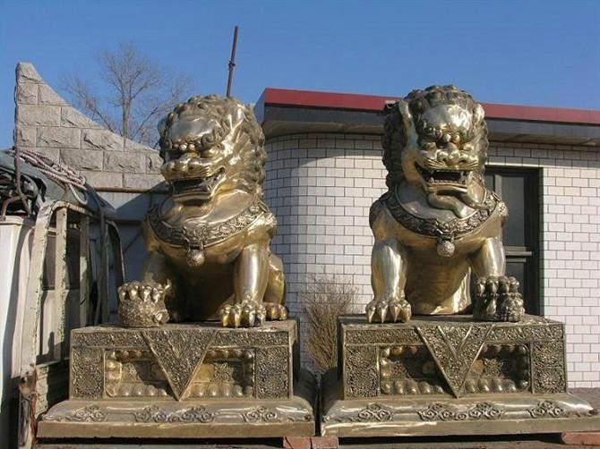 供应铜故宫狮