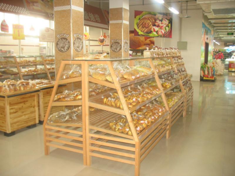 供应超市收银台 水果蔬菜架 商超货架 木质货架 面包展架 超市货架