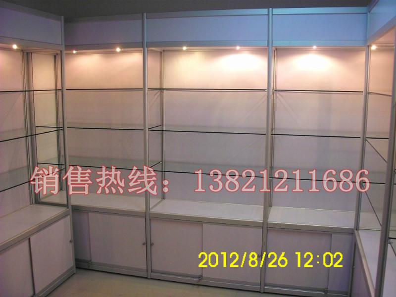 北京展柜厂供应钛合金展柜 精品货架 汽车用品展柜 饰品展示架