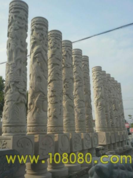 供应武汉石雕罗马柱龙柱，武汉大理石柱子，武汉十二生肖柱子
