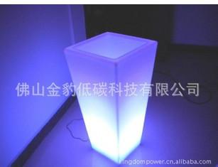 供应广州最新款时尚花盆 LED发光花盆 方形花盆 园林创意花盆