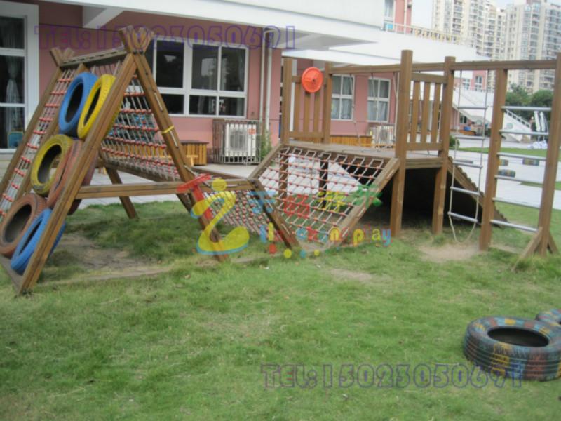 渝中区木质儿童绳网攀爬架/沙坪坝区训练球场铺设重庆青少年创意攀爬玩具